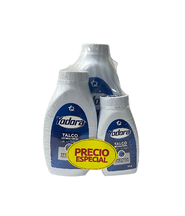 TALCO YODORA FRASCO X 120+60+30 GR P.E